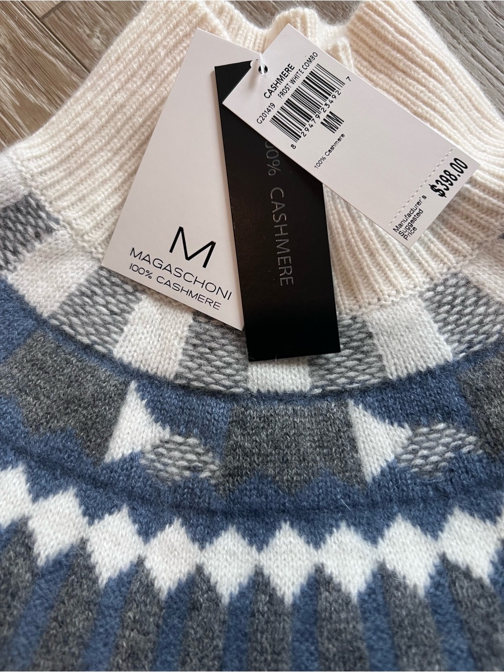 Magaschoni Frost White Cashmere Combo